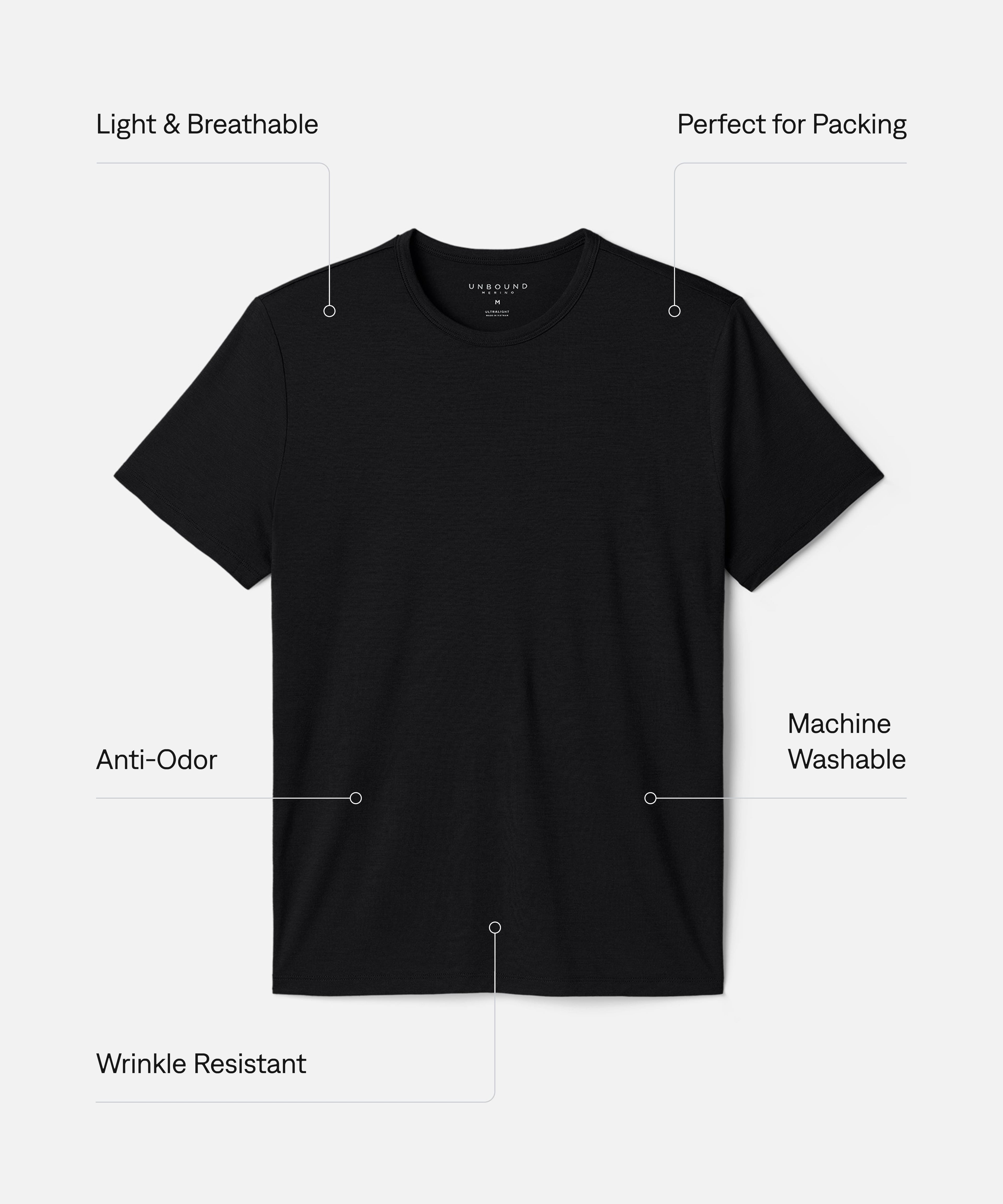 Men's Ultralight Merino Crew T-Shirt