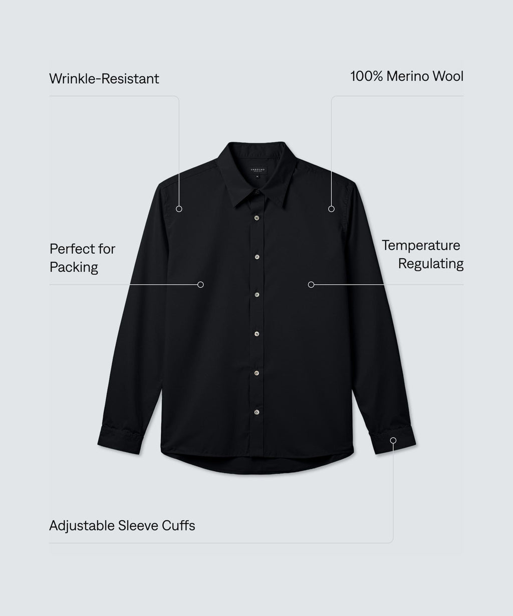 Men's Merino Poplin Button-Up