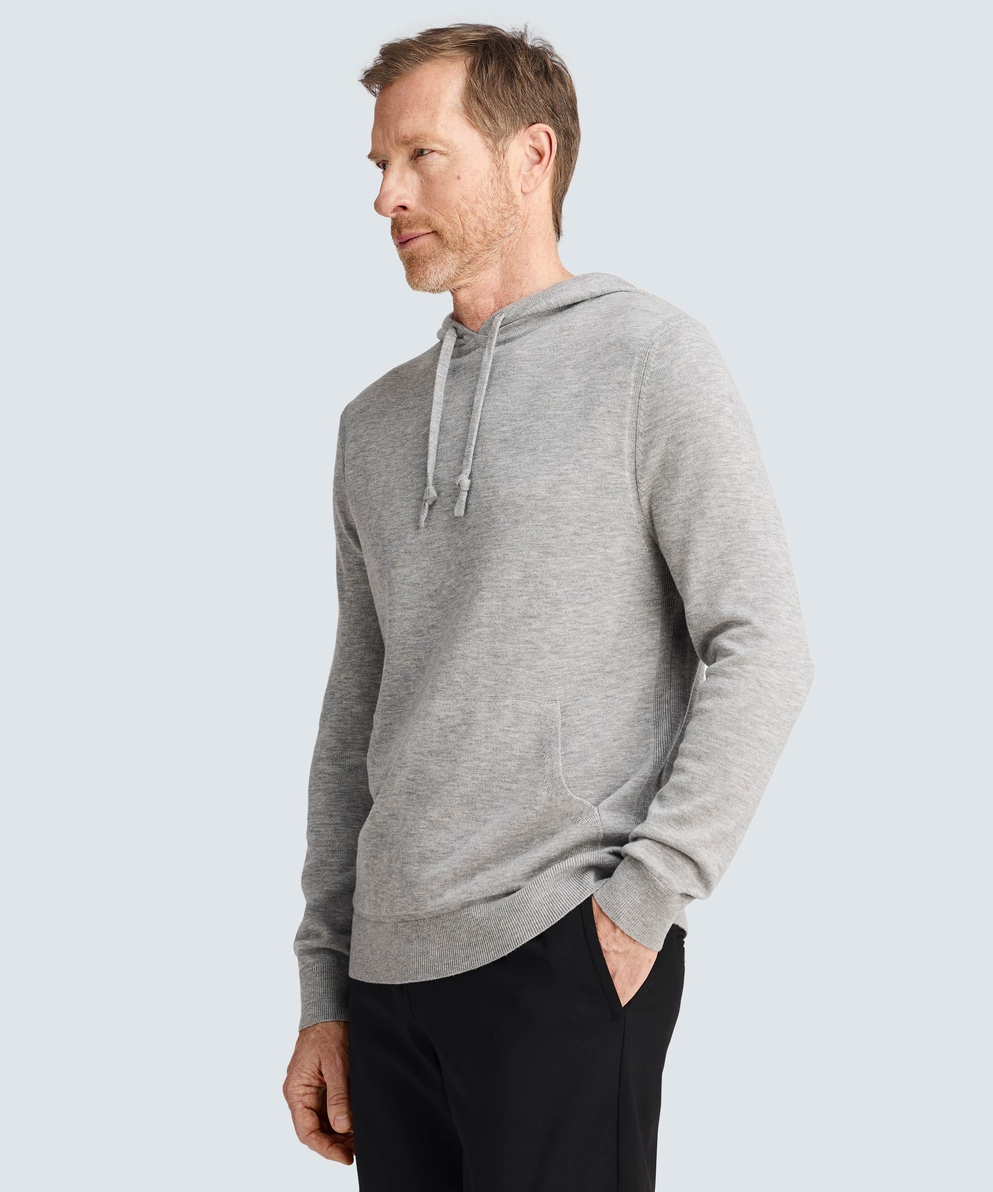 Men's Merino Knit Pullover Hoodie
