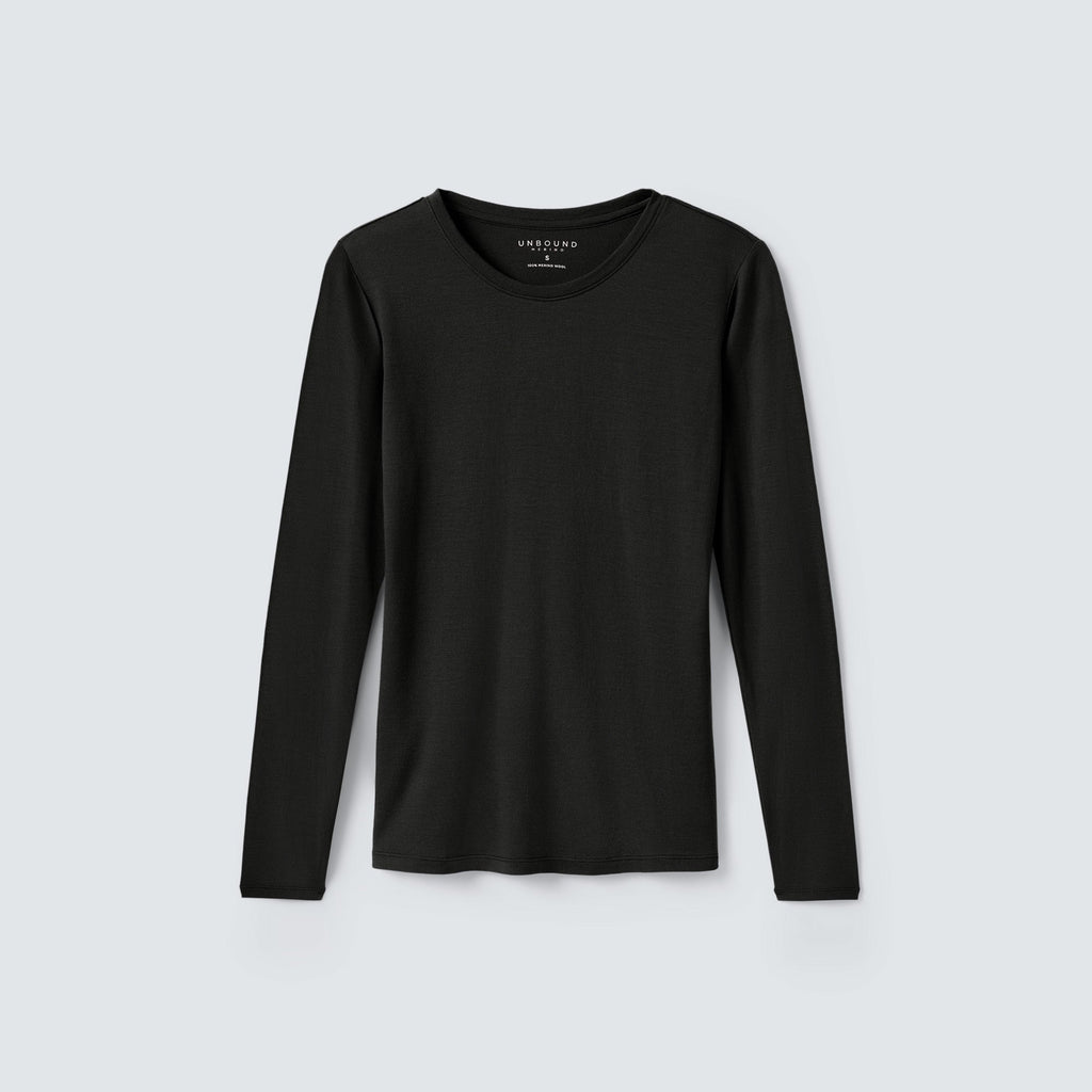 Women's Petite Long Sleeve Merino Crew