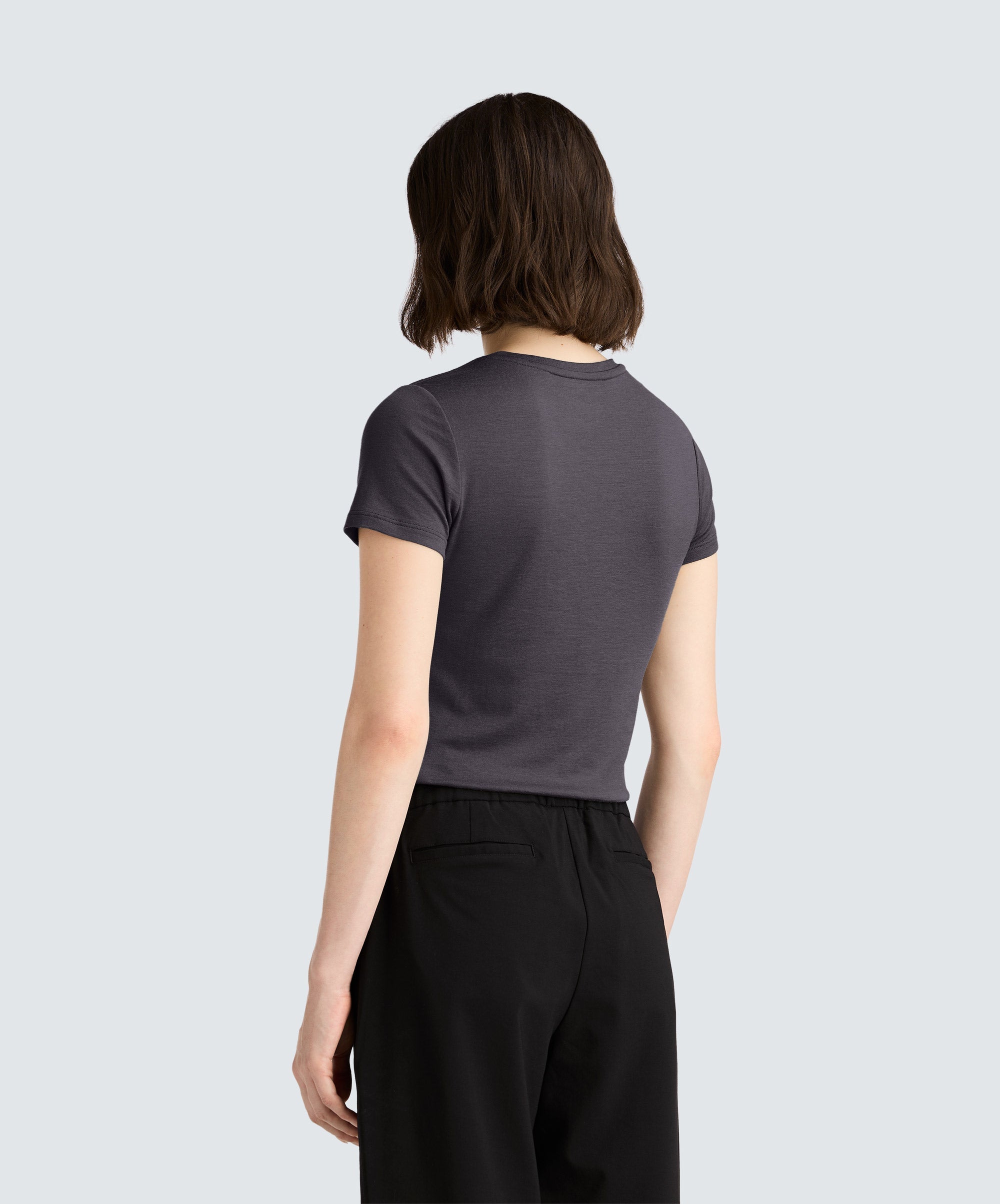 Women's Petite Merino V-Neck T-Shirt