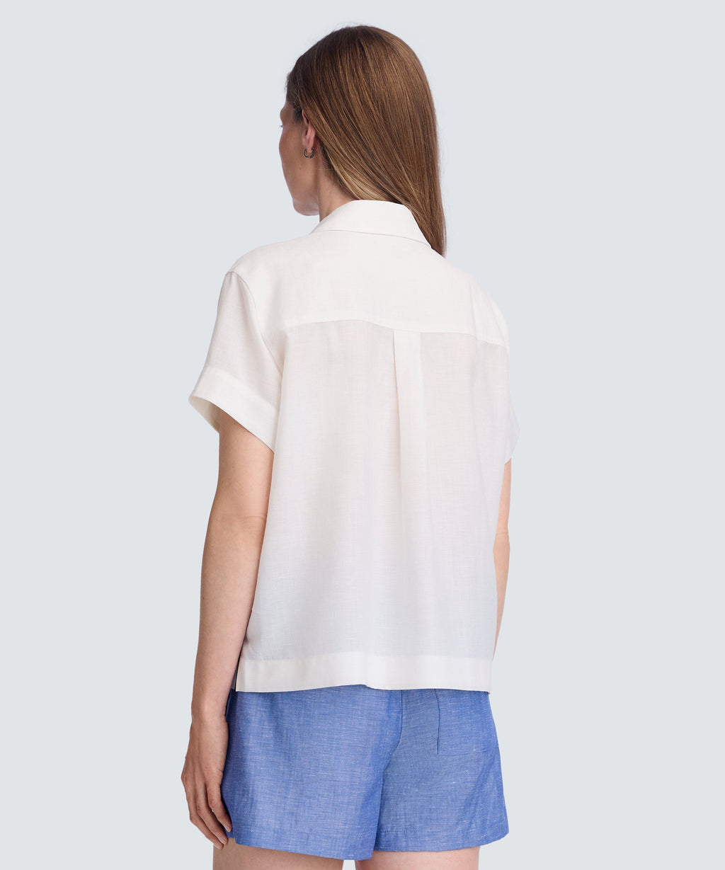 Women's Merino Linen Short Sleeve Shirt