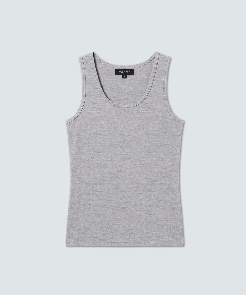 Women's Merino Rib Scoop Neck Tank