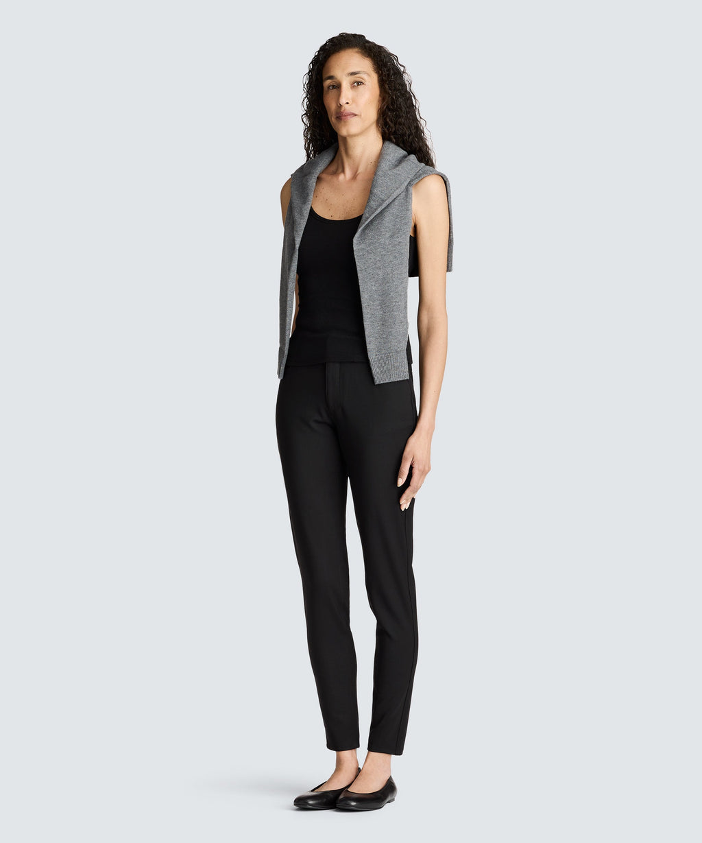 Women's Petite Merino Rib Scoop Neck Tank