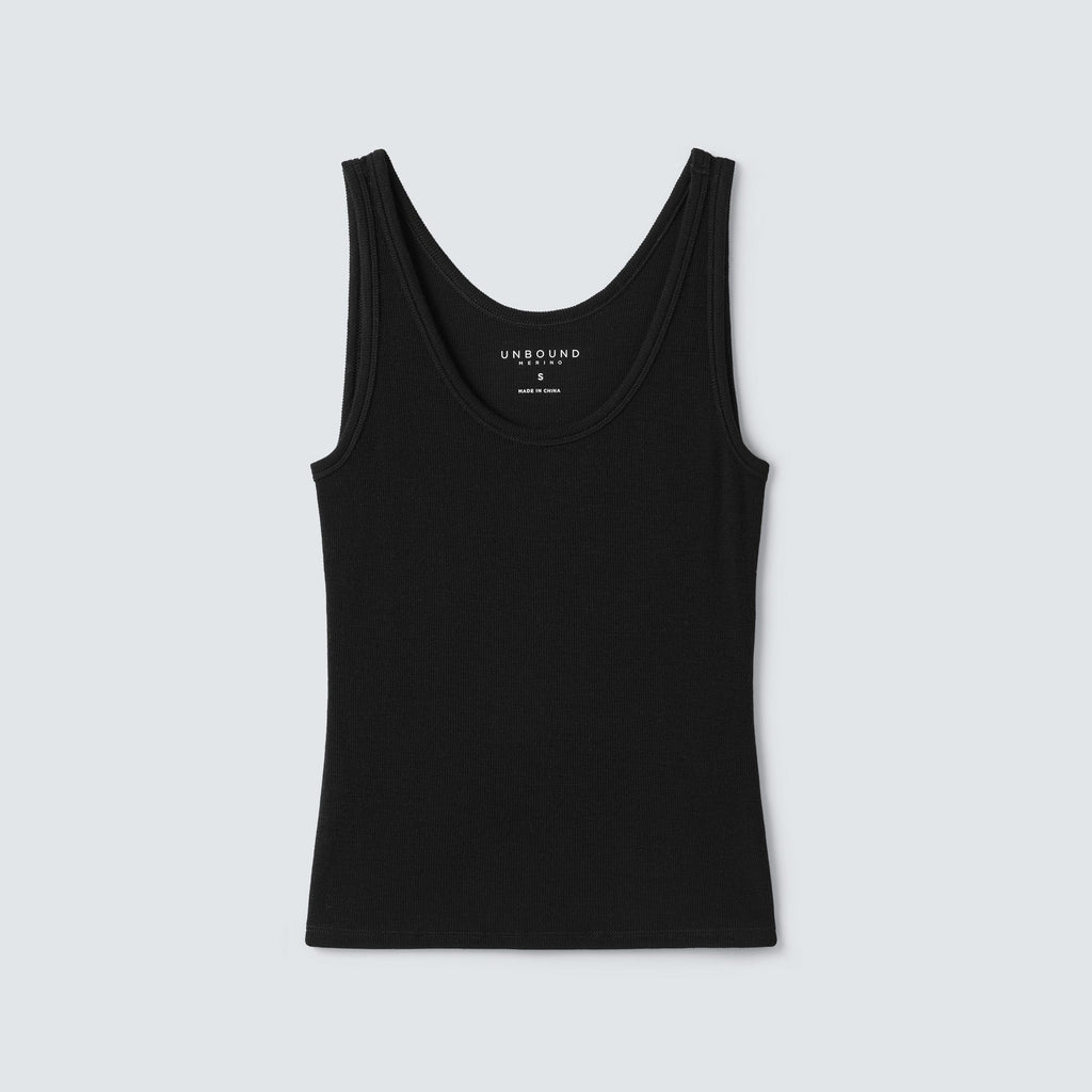 Women's Petite Merino Rib Scoop Neck Tank