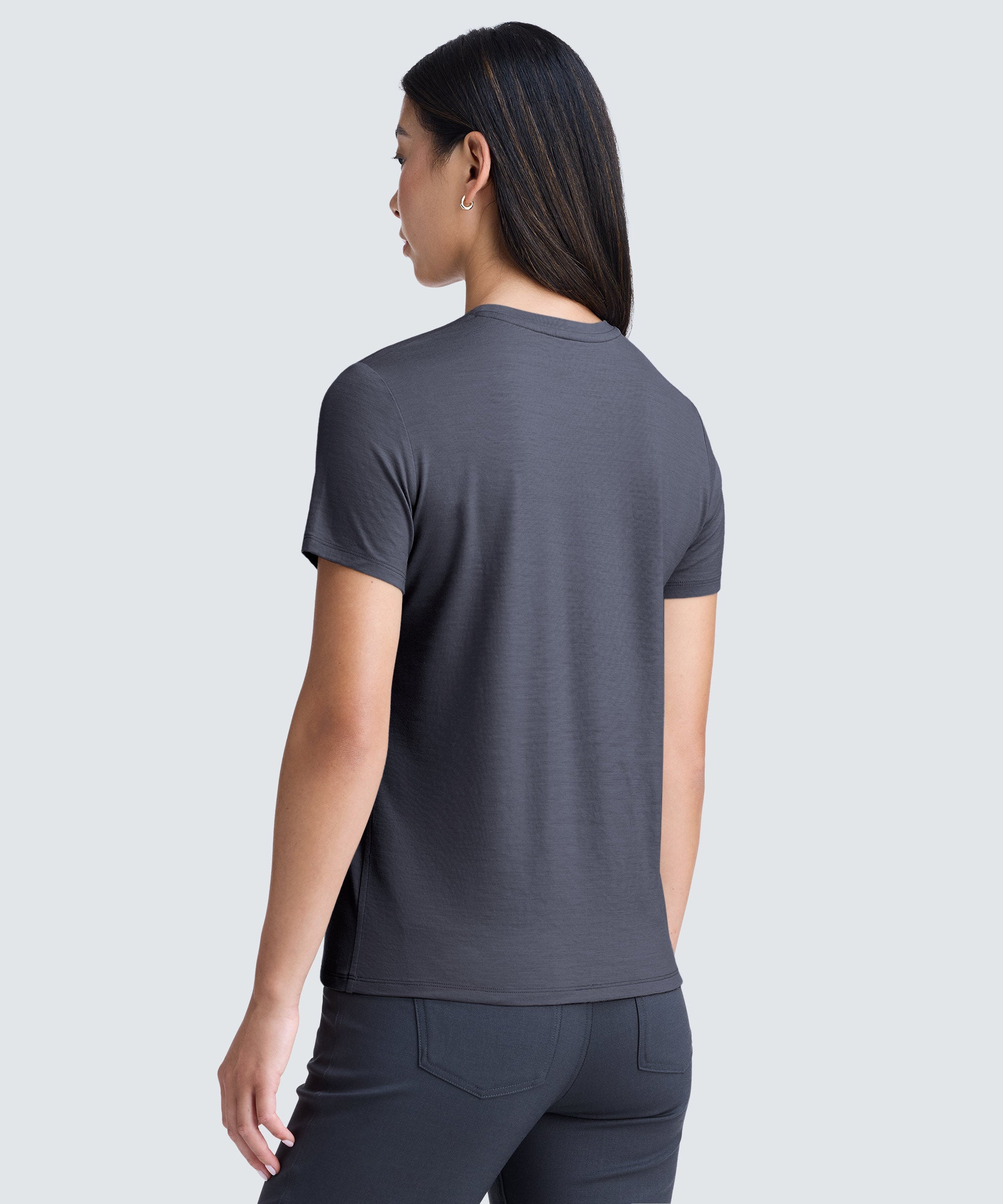 Women's Petite Merino Crew Neck T-Shirt