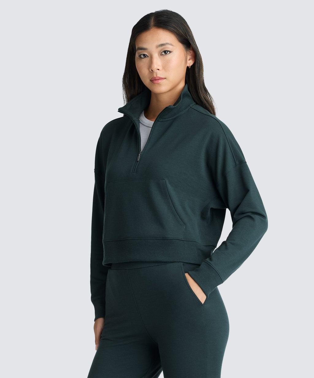 Women's Merino Cropped Quarter Zip