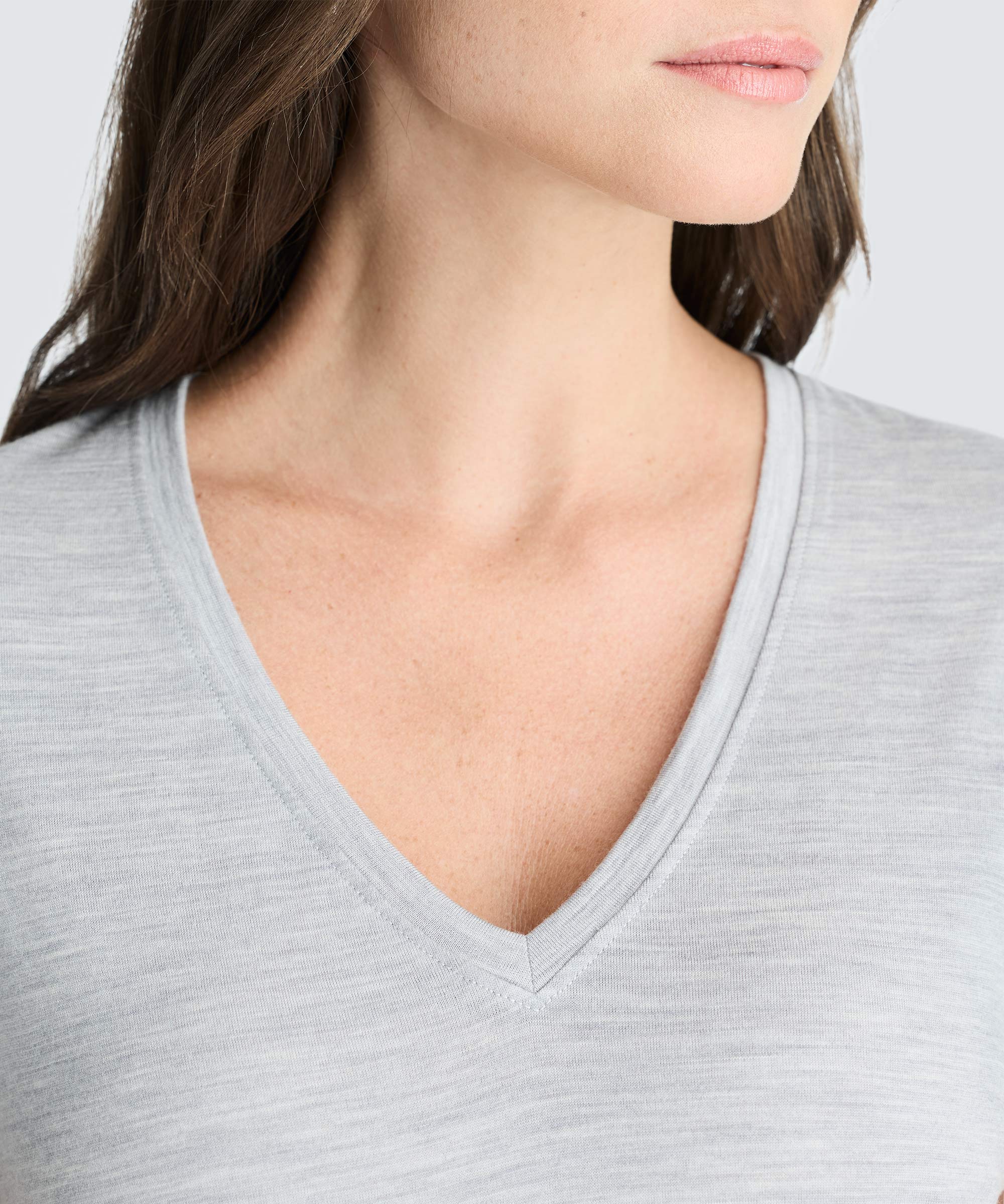 Women's Petite Merino V-Neck T-Shirt