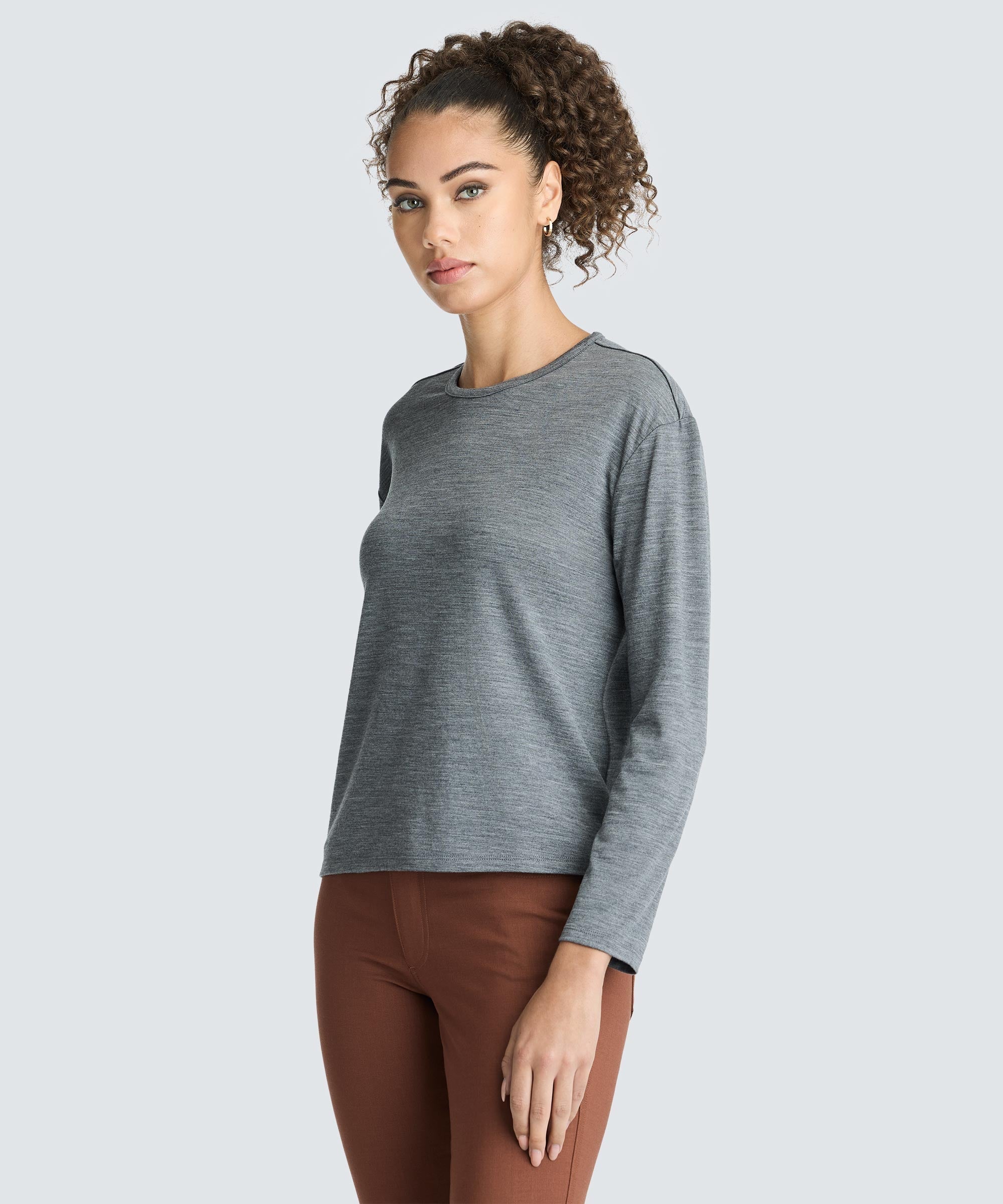 Women's Relaxed Long Sleeve Merino Crew