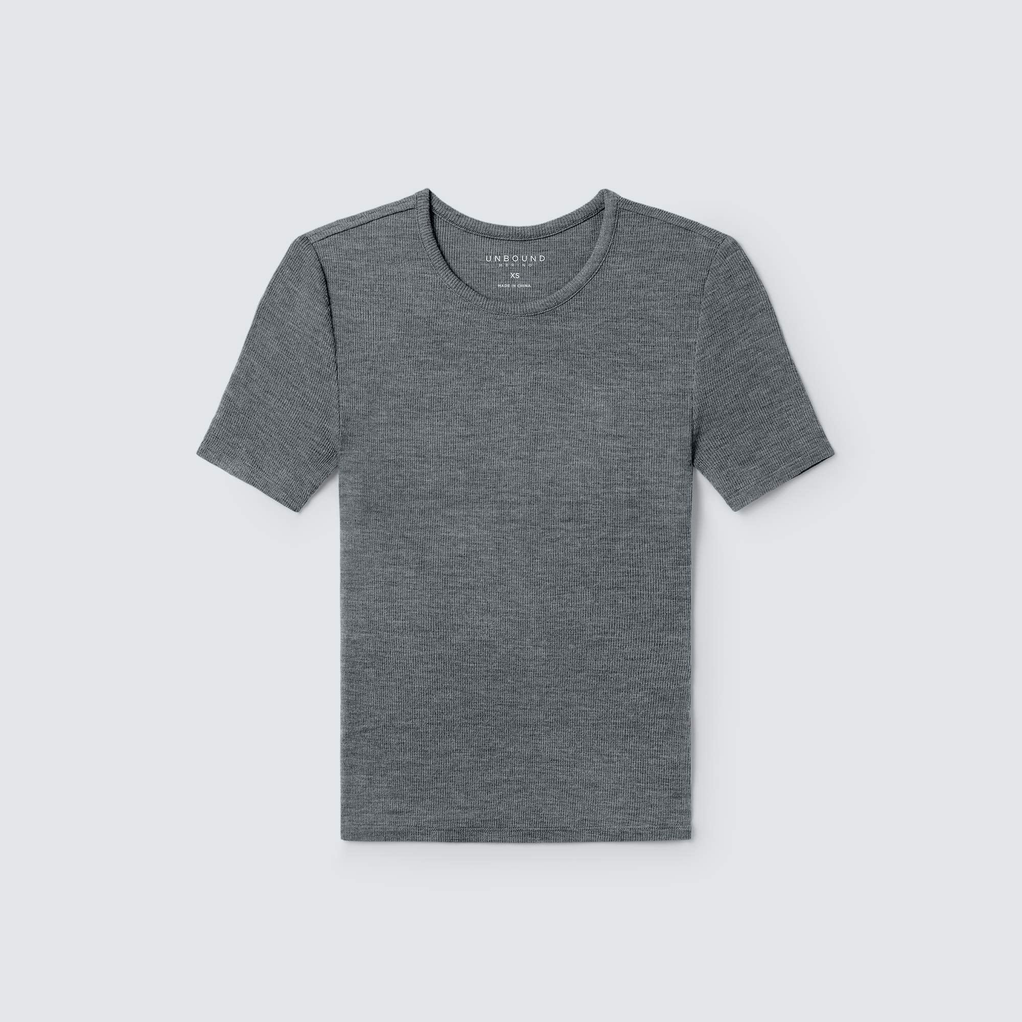 Women's Rib Fitted Crew Neck T-Shirt