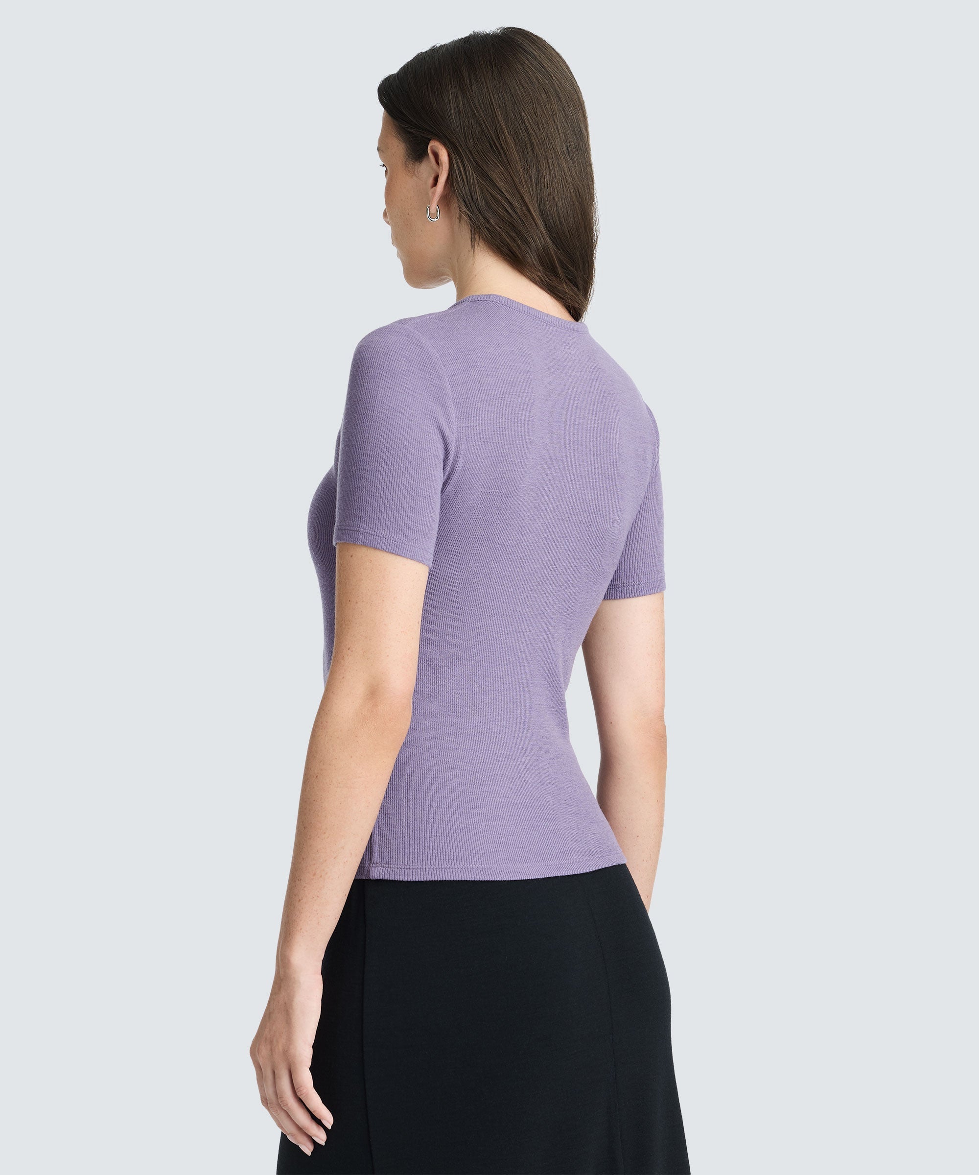Women's Rib Fitted Crew Neck T-Shirt