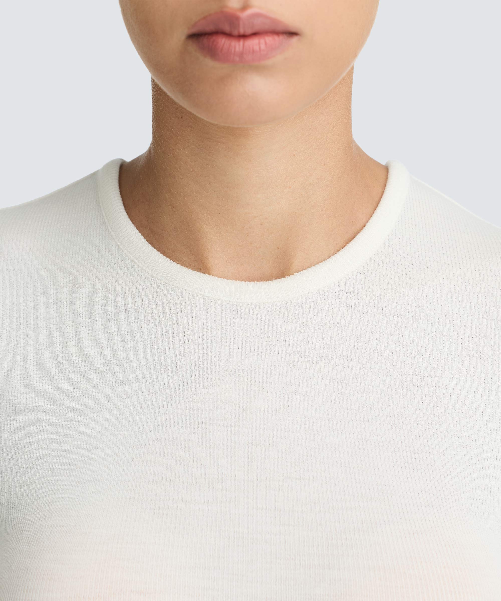 Women's Rib Fitted Long Sleeve Crew