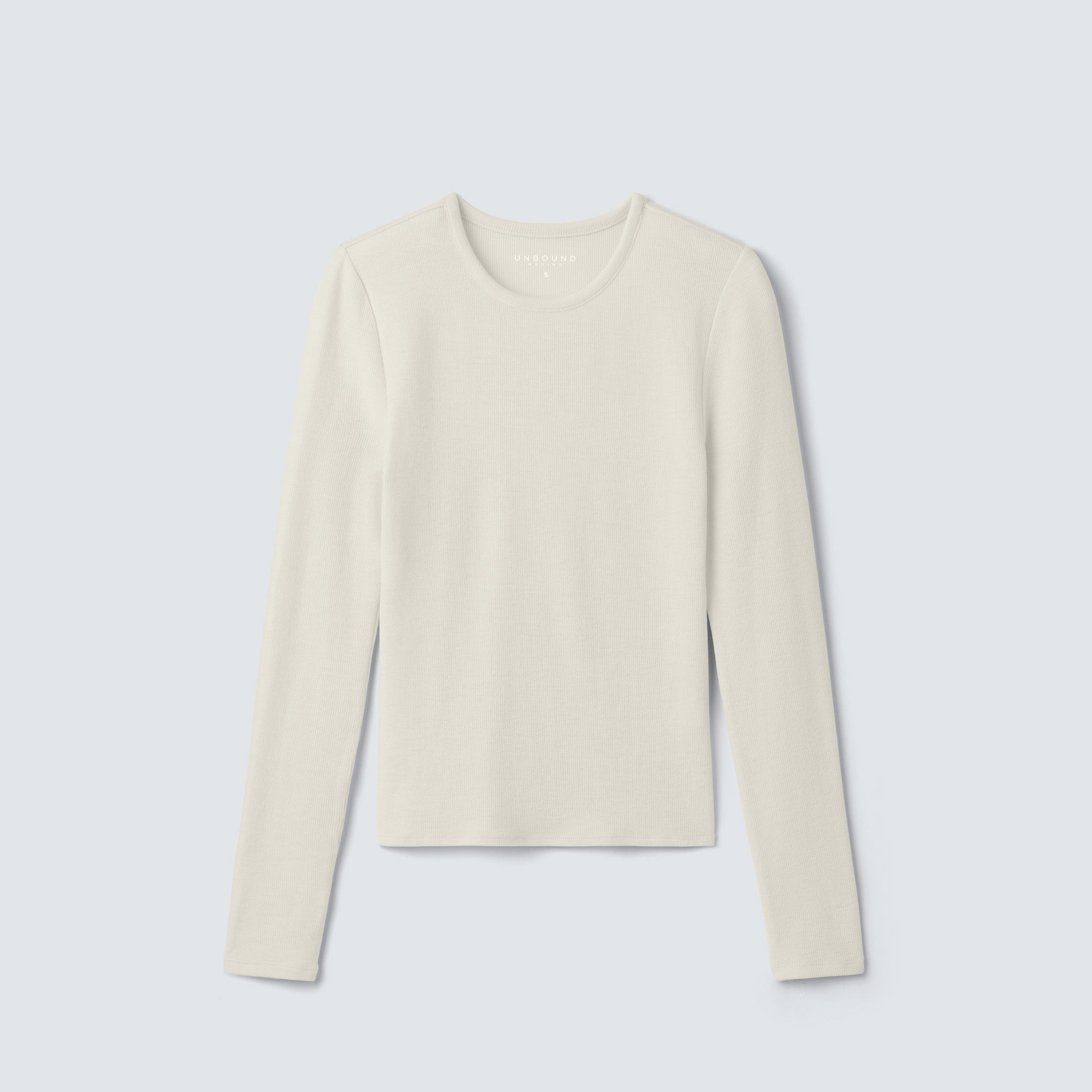 Women's Rib Fitted Long Sleeve Crew