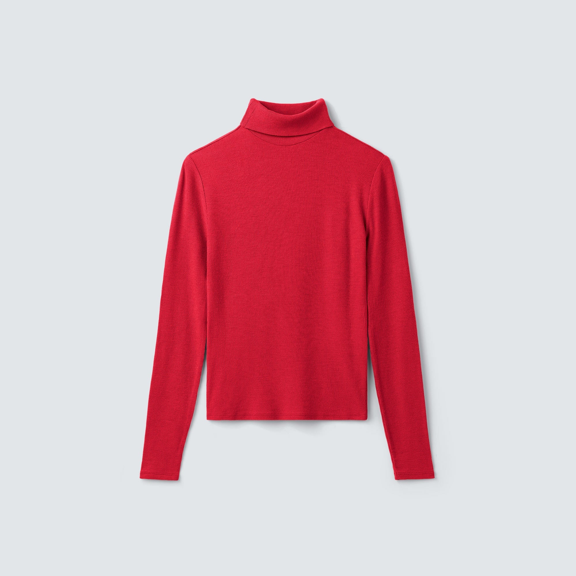 Women's Rib Turtle Neck Long Sleeve