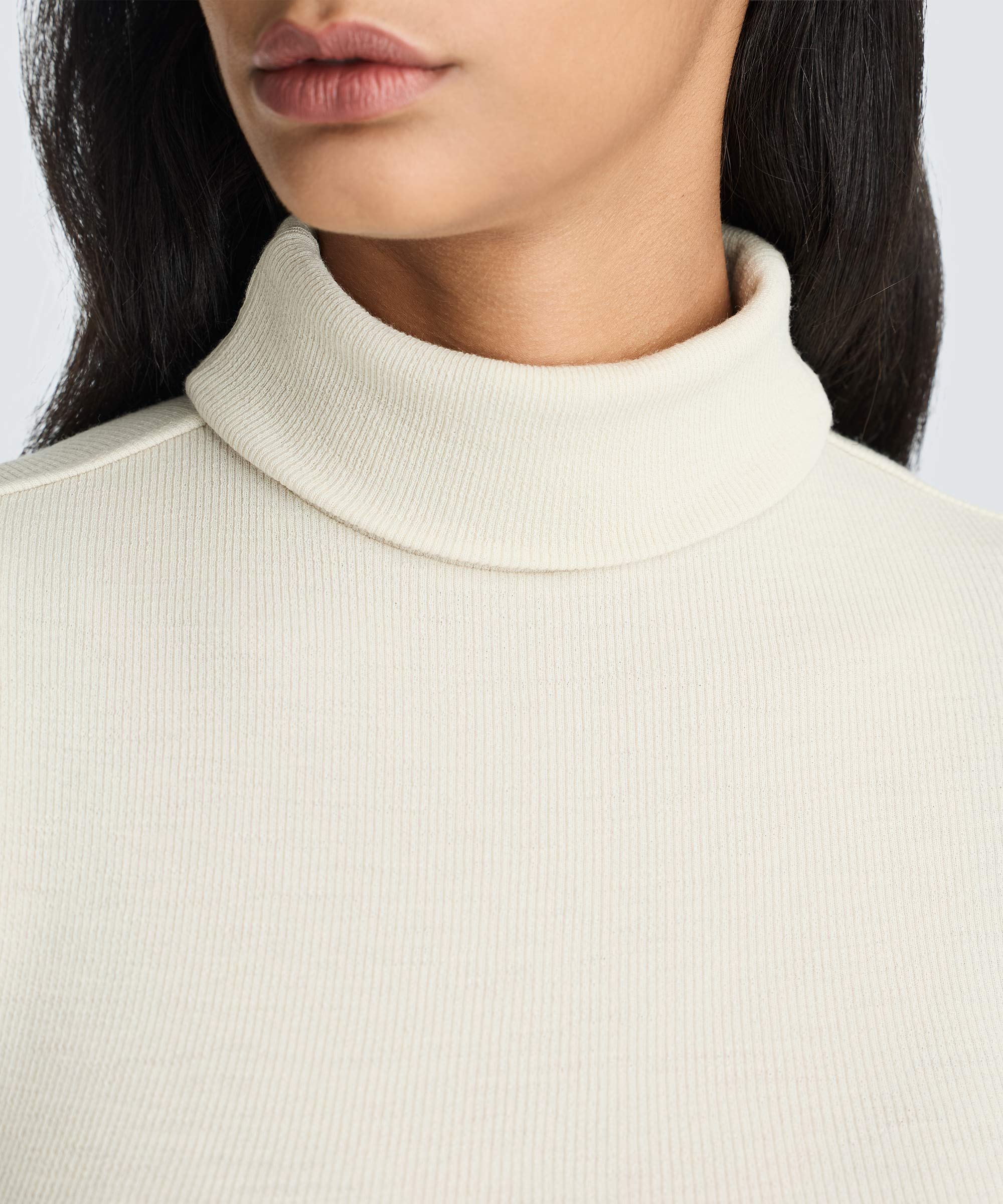 Women's Rib Turtle Neck Long Sleeve