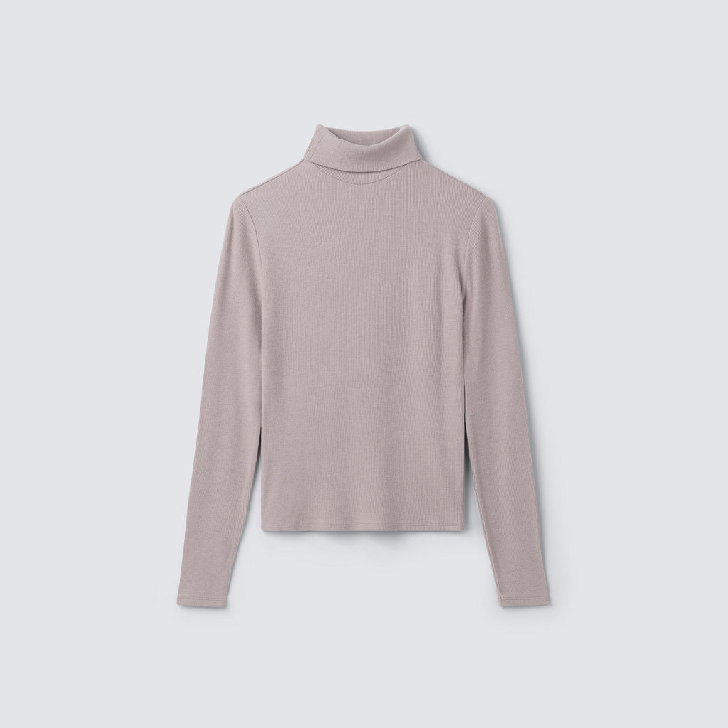 Women's Rib Turtle Neck Long Sleeve