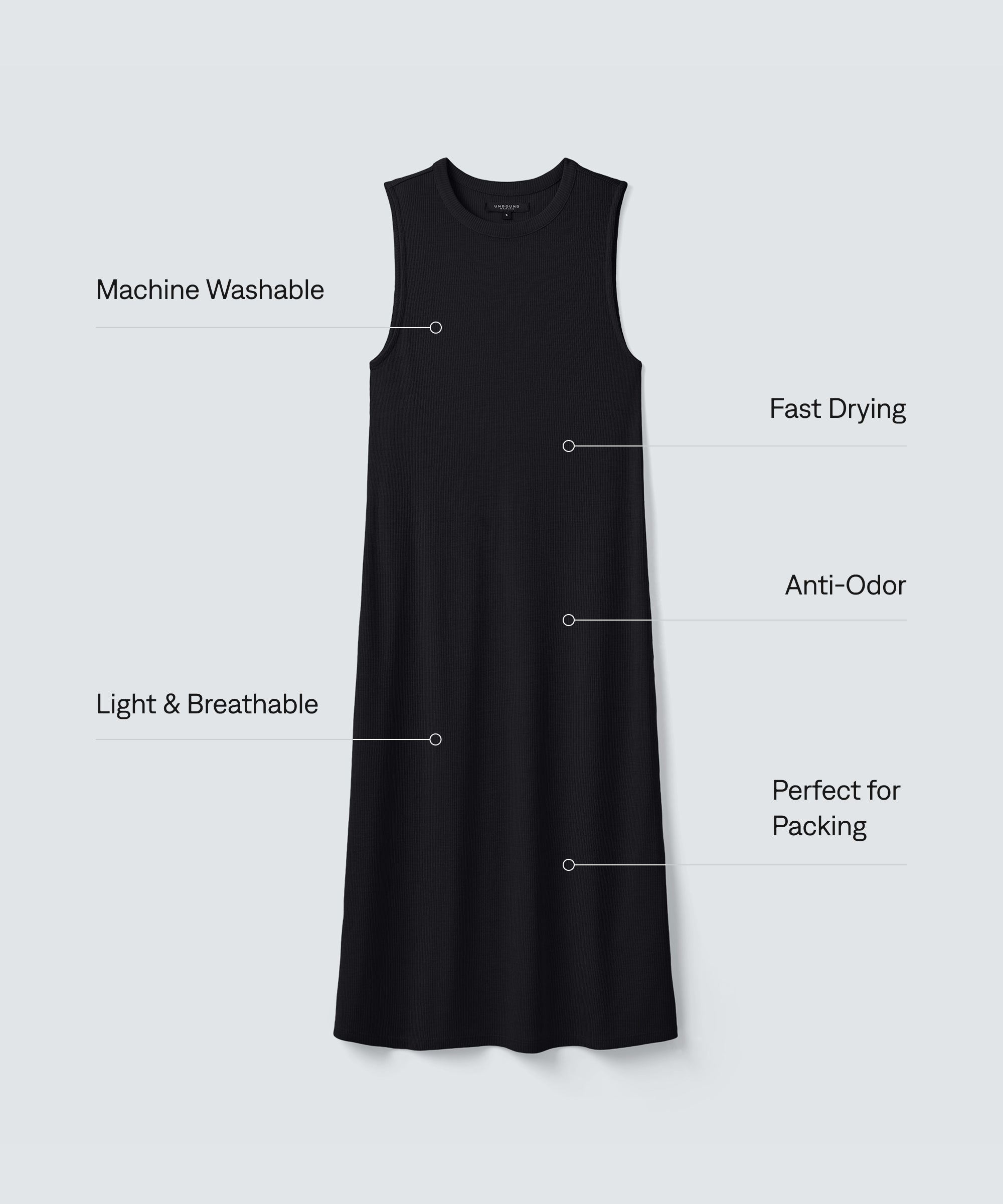 Women's Rib Merino Sleeveless Dress