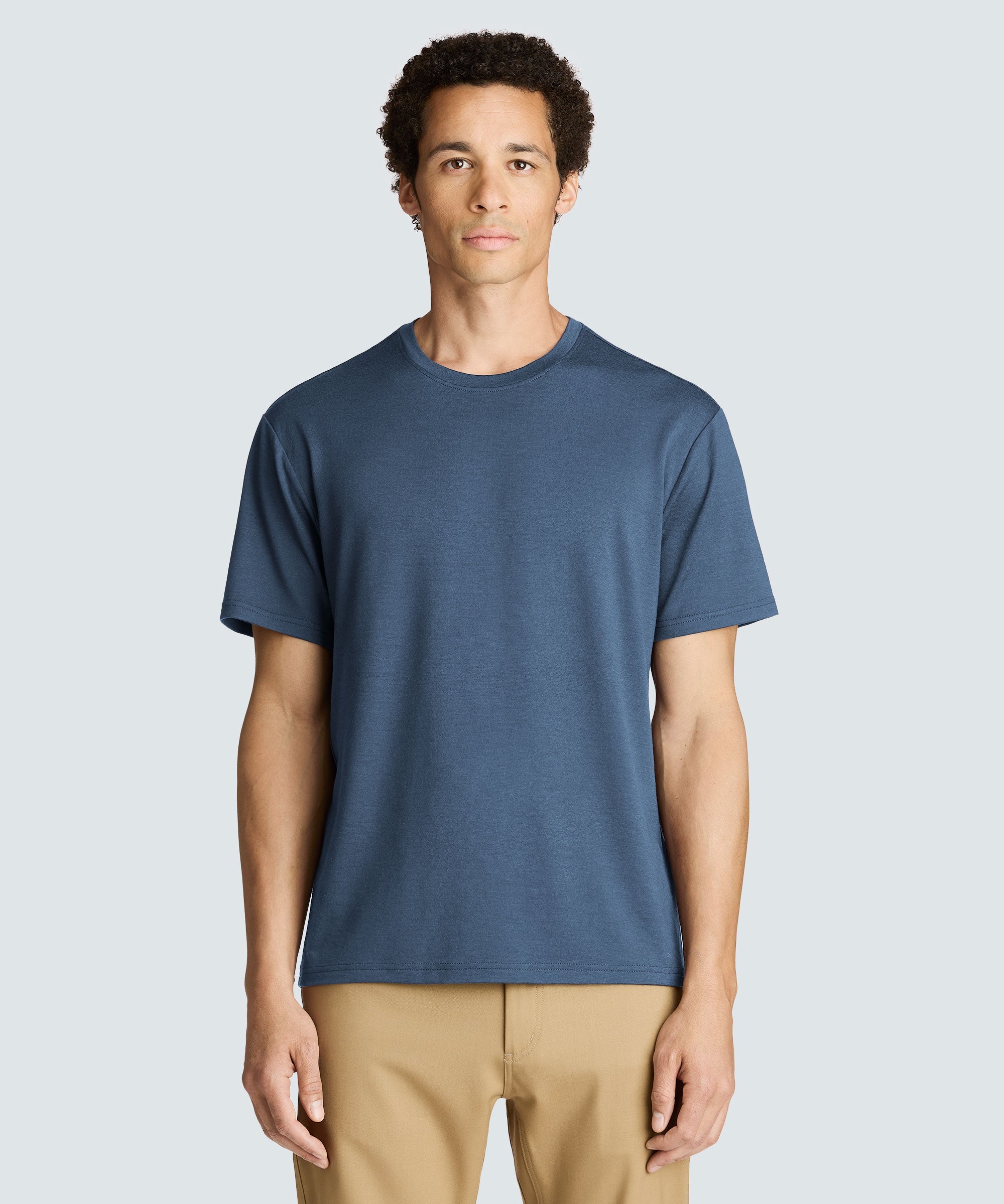 Men's Relaxed Merino Crew Neck T-Shirt