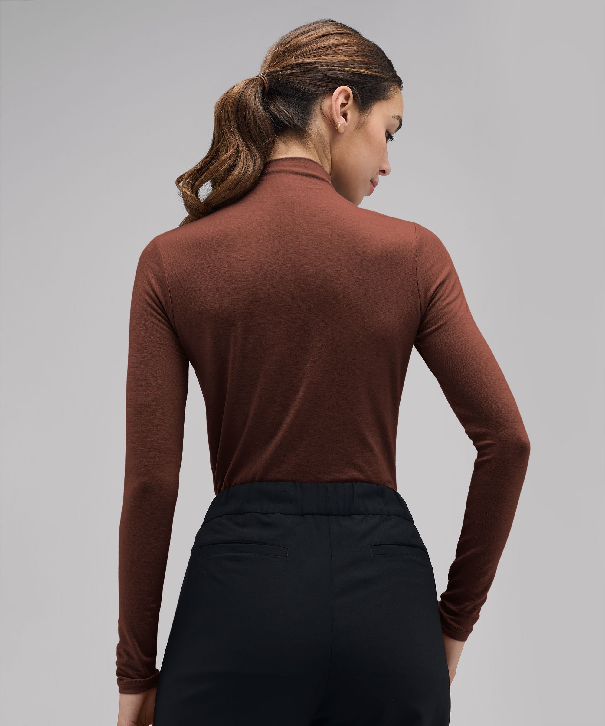 Women's Merino Mock Neck Top