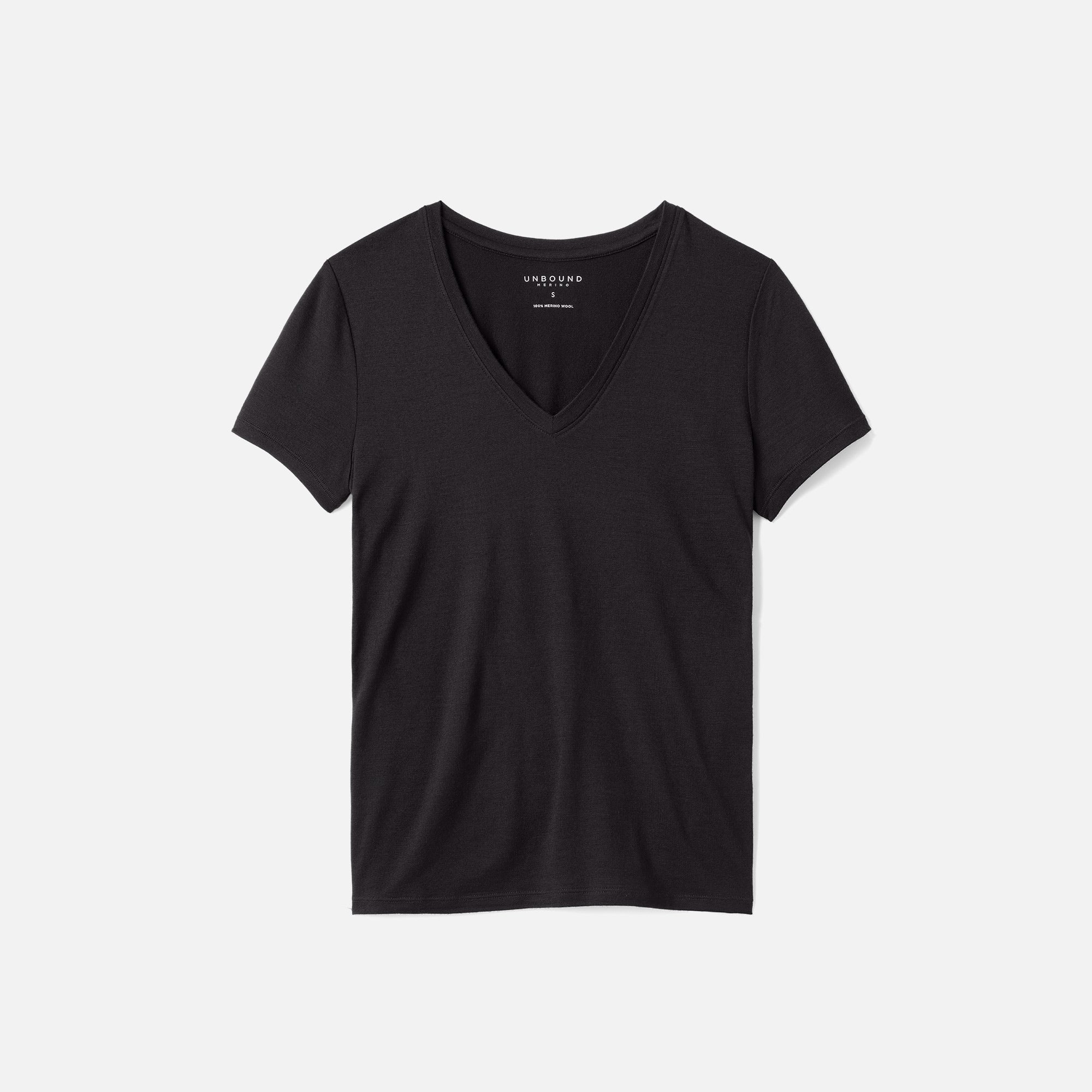 Women's Petite Merino V-Neck T-Shirt