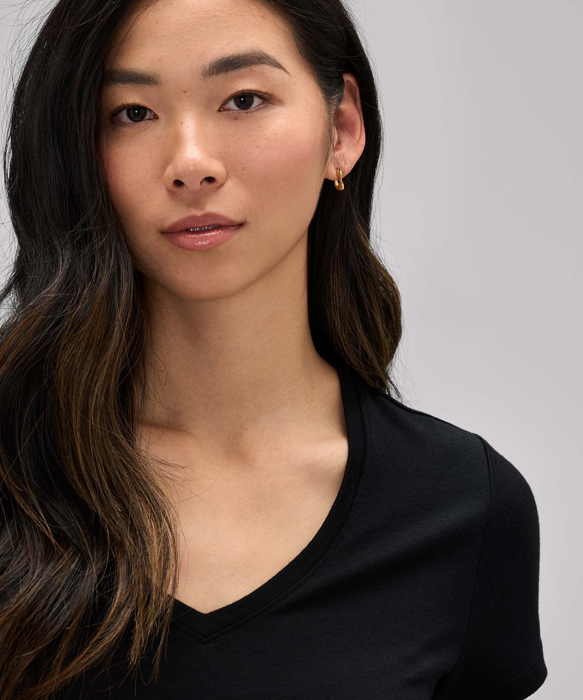 Women's Petite Merino V-Neck T-Shirt