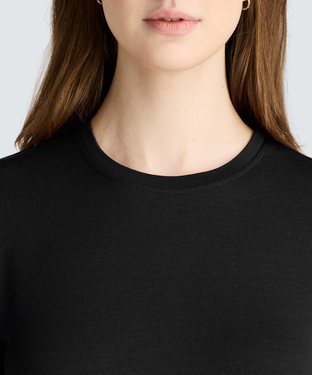 Women's Petite Merino Crew Neck T-Shirt